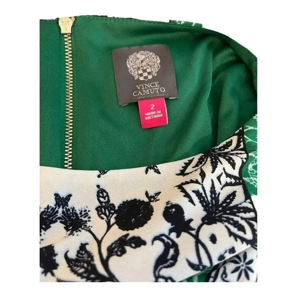 Vince Camuto Women’s Size 2 Patterned Elbow Sleeve Jersey Knit Dress‎ - Picture 4 of 4